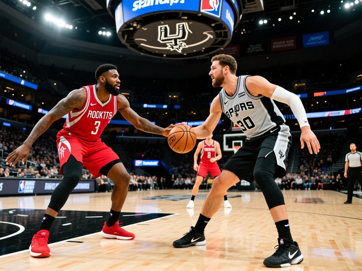 季后赛席位竞争激烈，火箭队压制马刺队