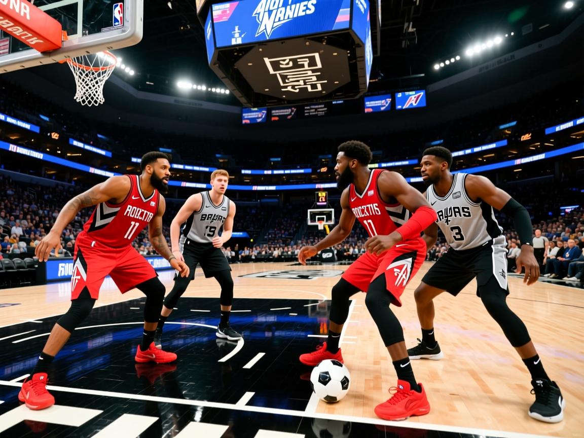 季后赛席位竞争激烈,火箭队压制马刺队 第2张